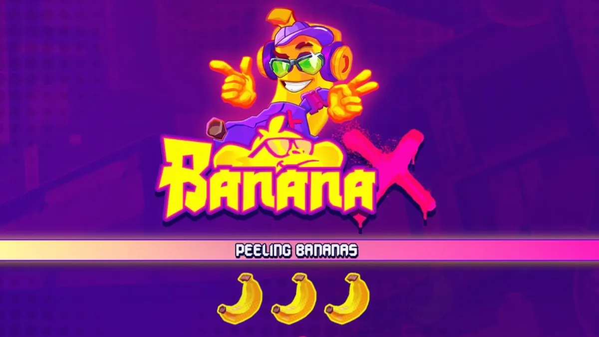 Tampilan visual neon dan penuh warna dari slot Banana X